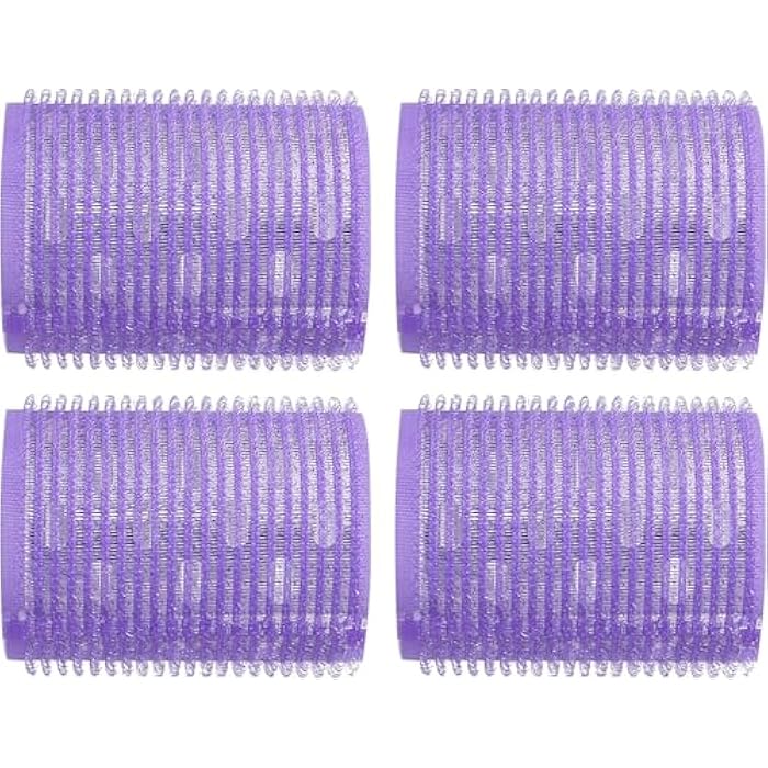 4pcs Self Grip Rollers Salon Hair Dressing Curlers Hair Rollers Self- adhesive Plastic Hair Curlers DIY Curly Curlers Hairstyle Tools 3.6 cm (MULTICOLOR) - Image 1